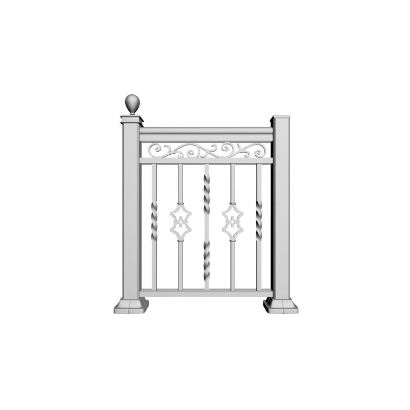 R19 — Scroll Header with Twisted Balusters